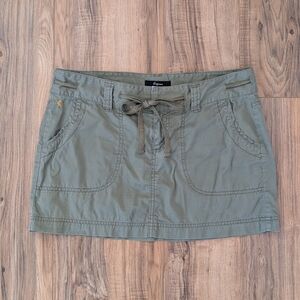 Y2K Express Khaki Green Mini Skirt Cargo Size 8